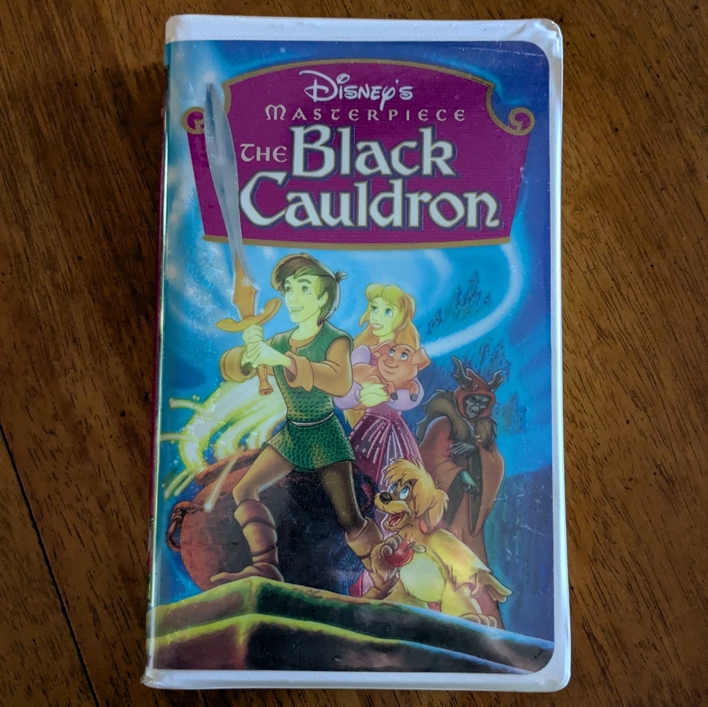 Disney's The Black Cauldron VHS with Blue and Purple Cover